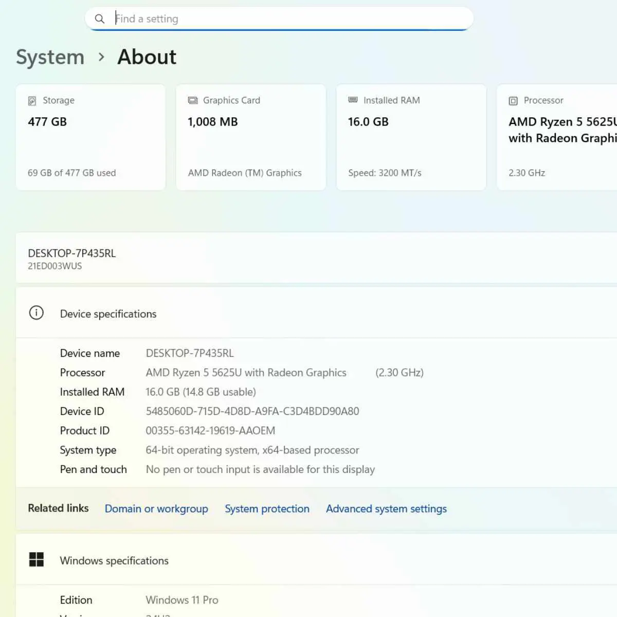 lenovo thinkpad e15 gen 4 laptop about page