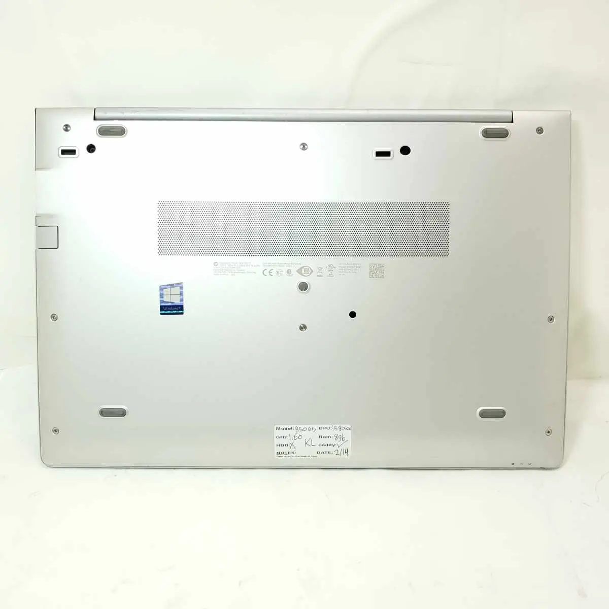 hp elitebook 850 g5 i5-8250u 8gb ram 256gb ssd laptop bottom panel