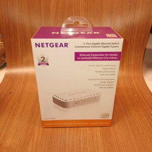 Netgear GS605 Gigabit Switch factory sealed retail box front view