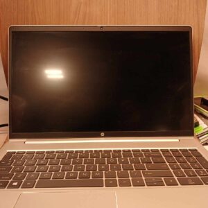 HP ProBook 450 G8 laptop front view with display off