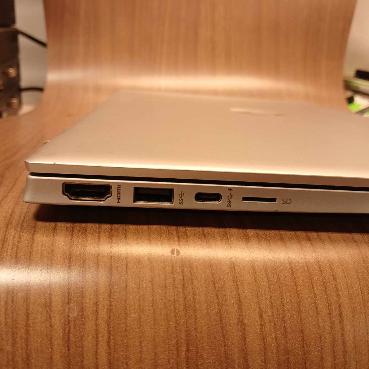 HP Pavilion 15-eg0xxx left side ports showing HDMI, USB-A, USB-C, and SD card slot