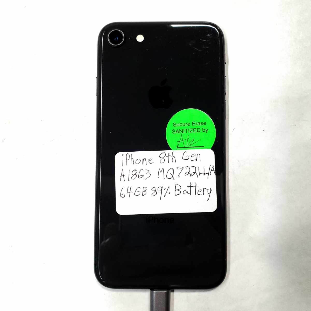 apple iphone 8th gen a1863 64gb space gray back