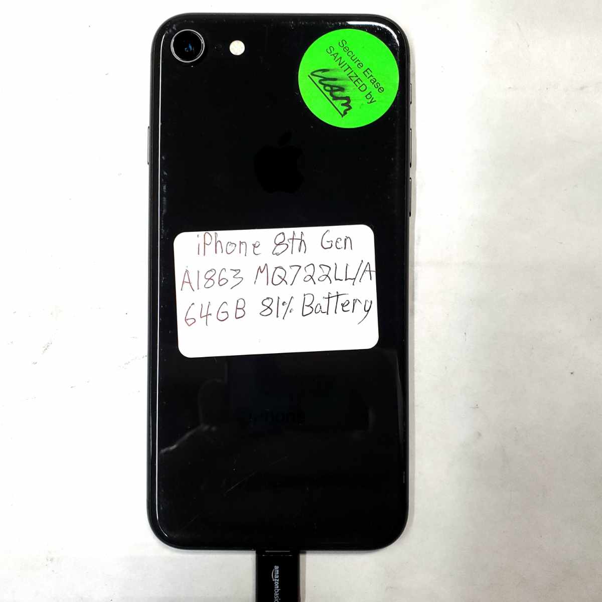 apple iphone 8th gen a1863 64gb space gray back