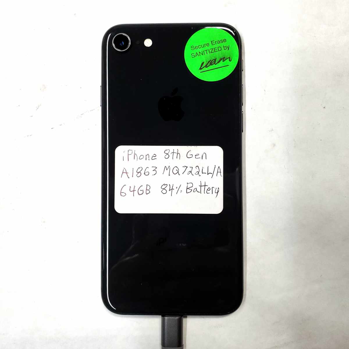 apple iphone 8th gen a1863 64gb space gray back