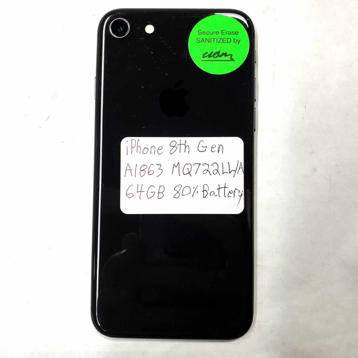 apple iphone 8th gen a1863 64gb space gray back
