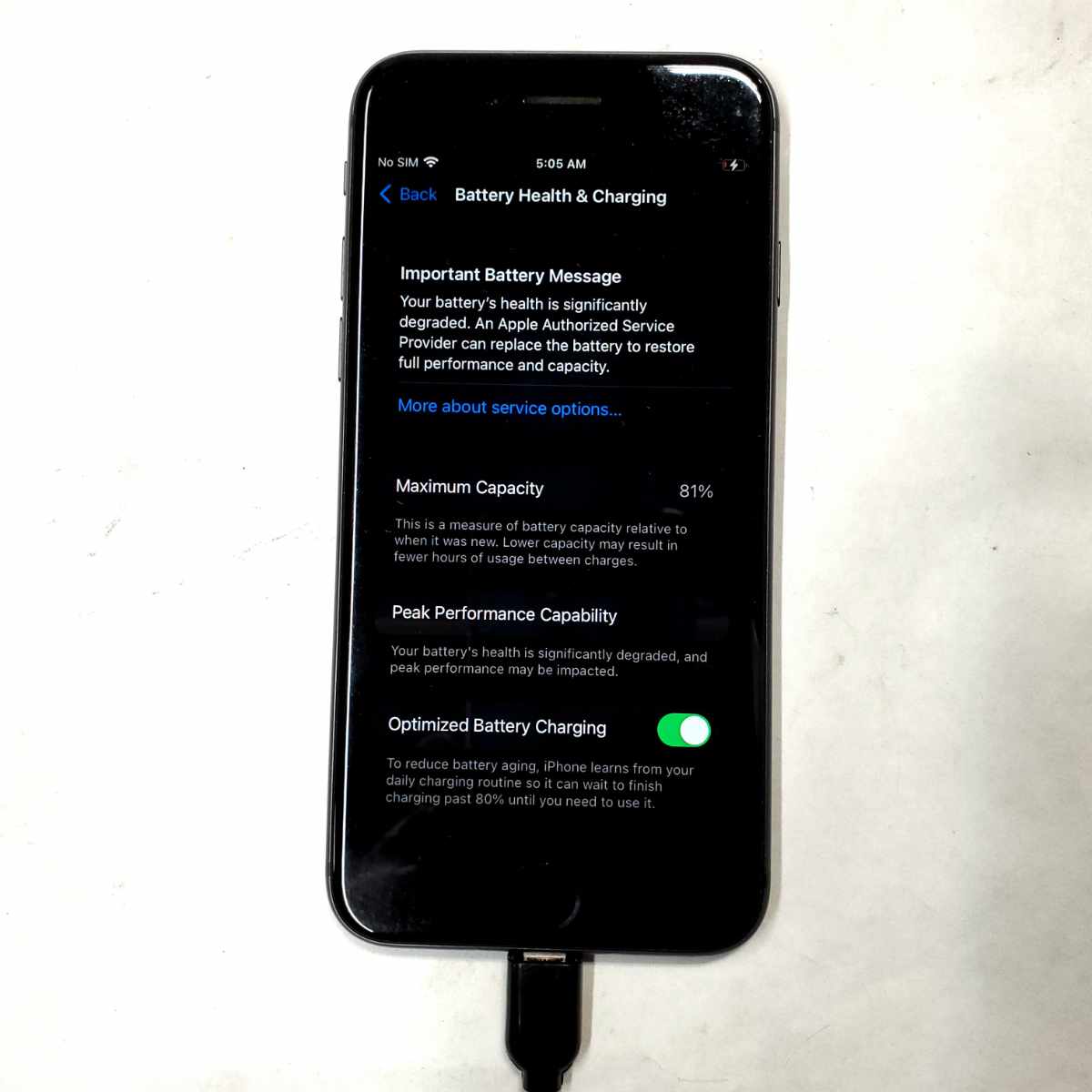 apple iphone 8th gen a1863 64gb space gray battery capacity