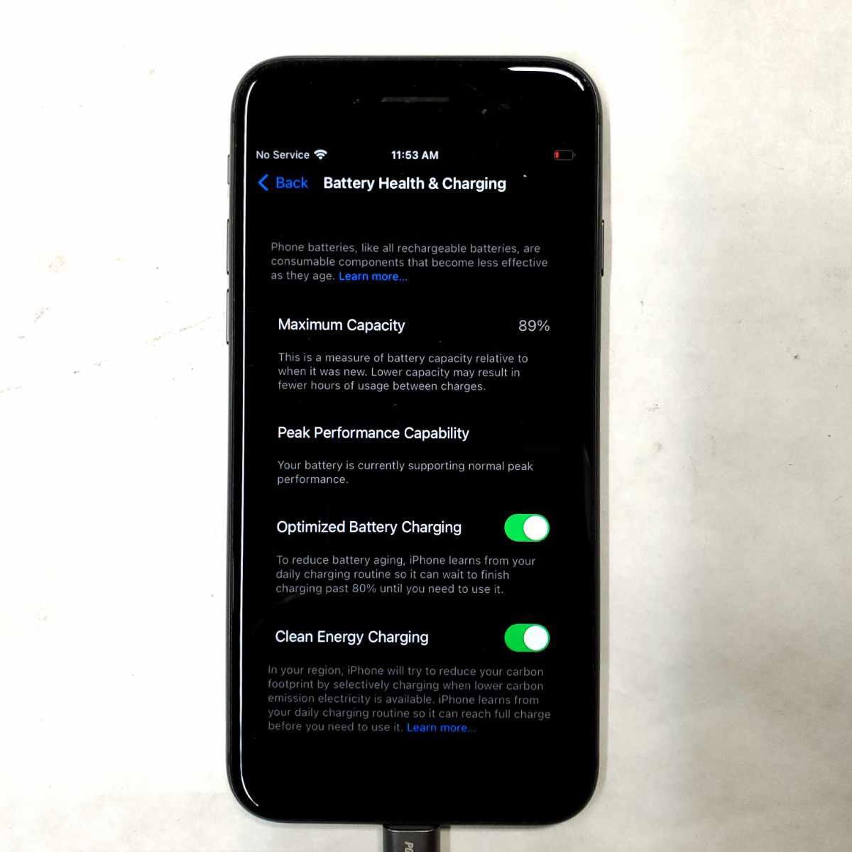 apple iphone 8th gen a1863 64gb space gray battery capacity