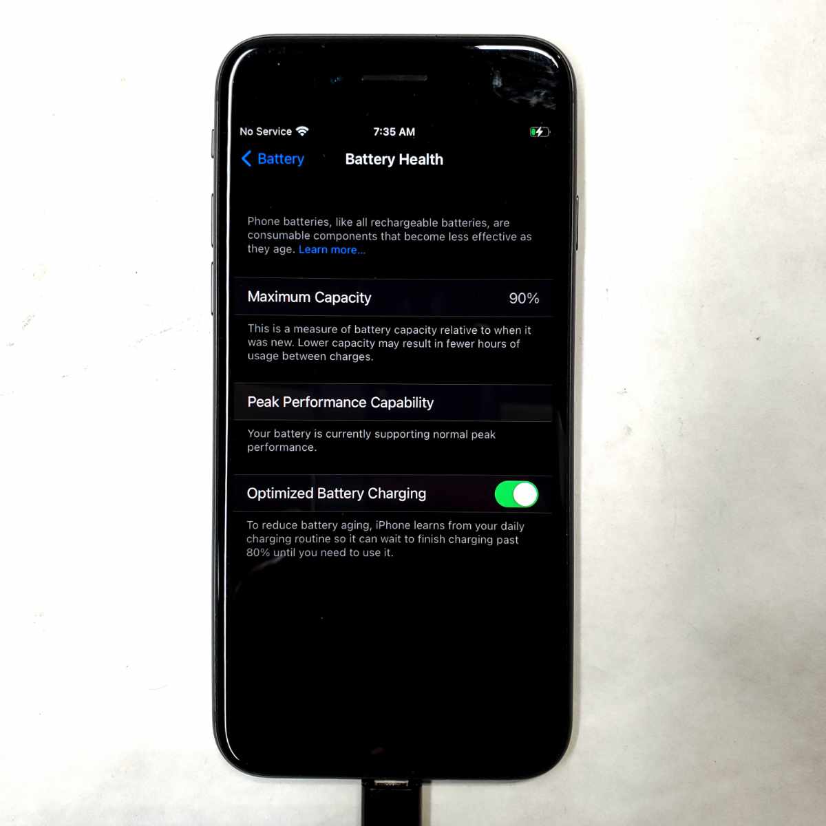 apple iphone 8th gen a1863 64gb space gray battery capacity