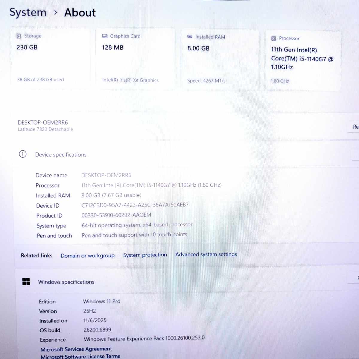 dell latitude 7320 detachable tablet/laptop about page