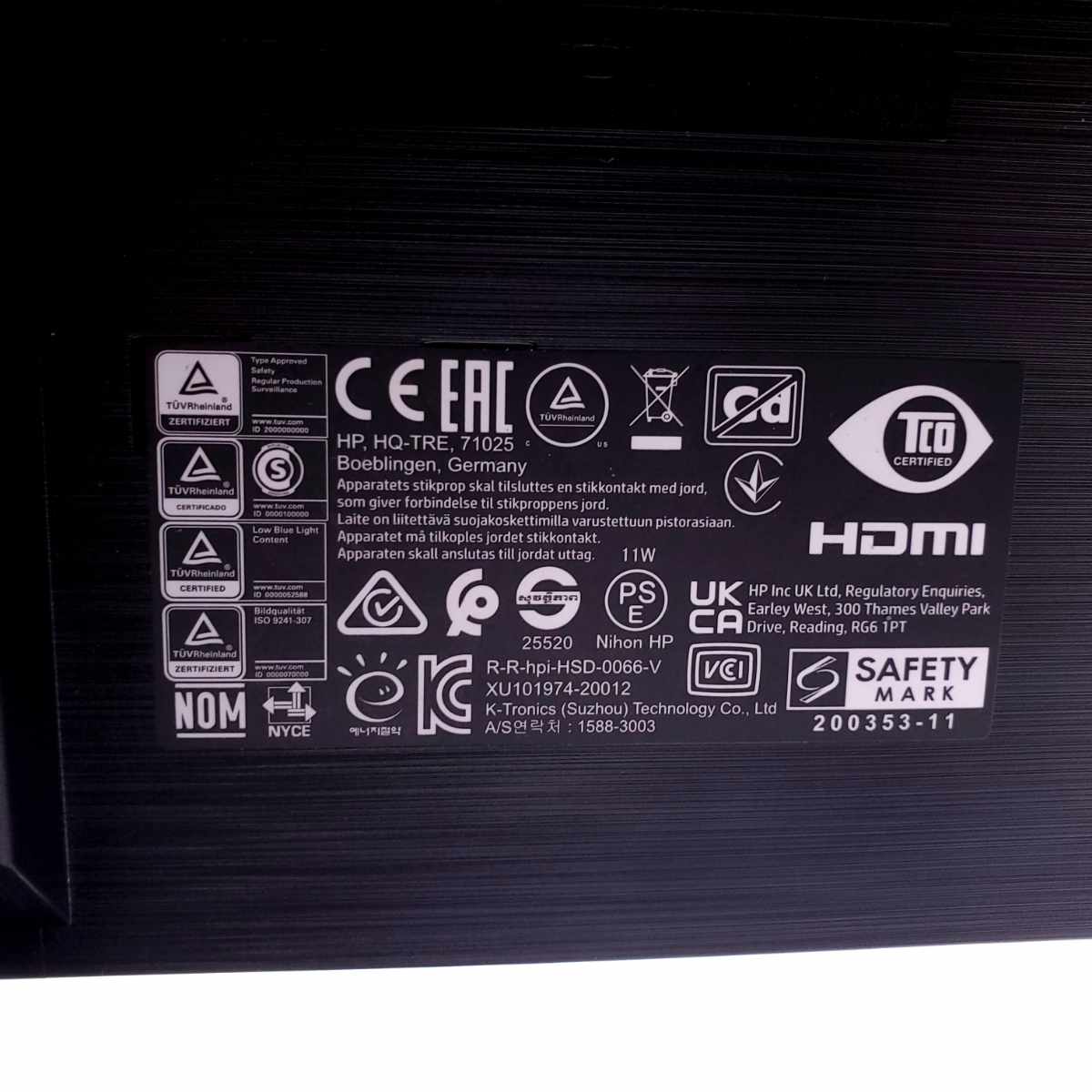 hp p24v g4 23.8" fhd monitor data sheet
