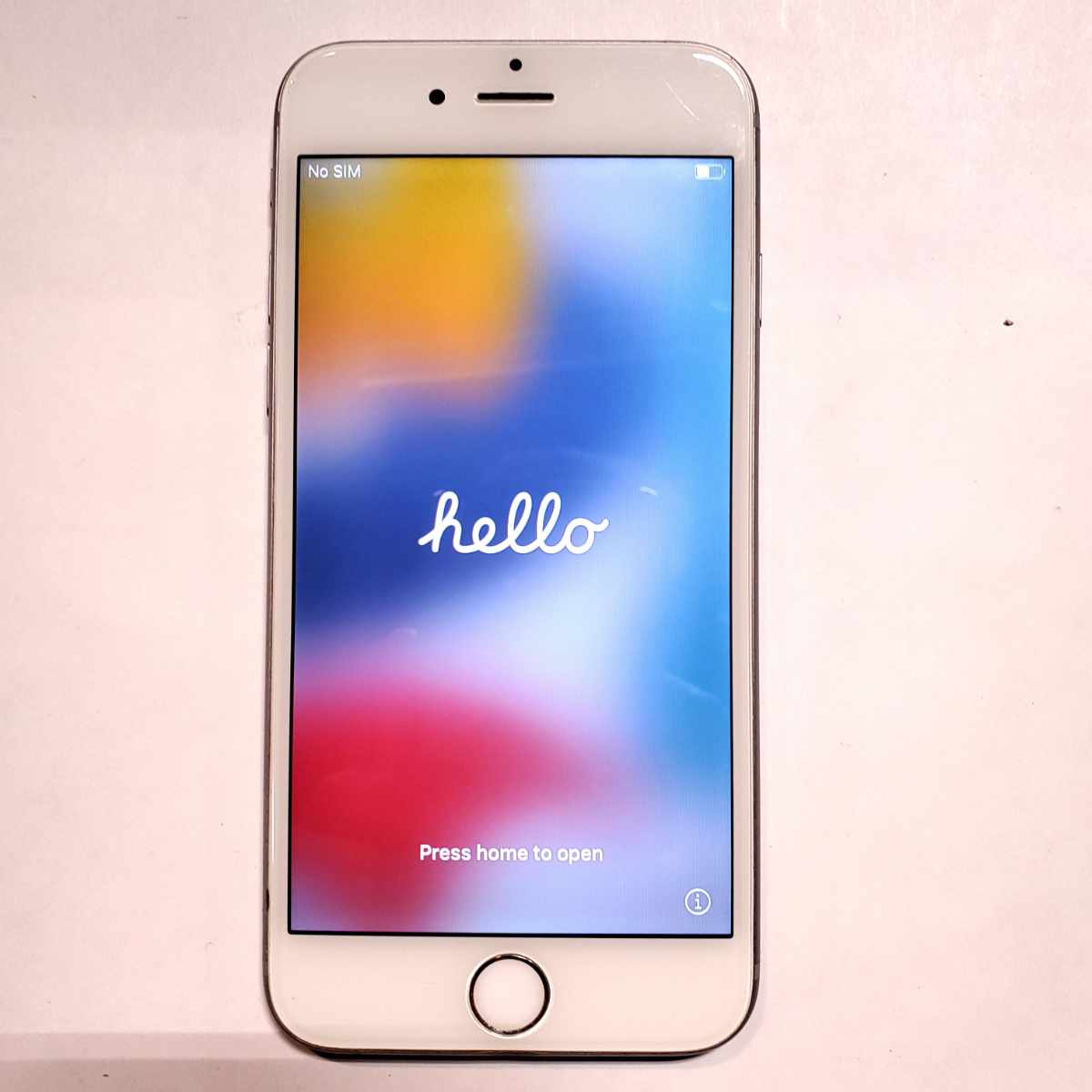 iphone 6s 64gb silver smartphone hello screen