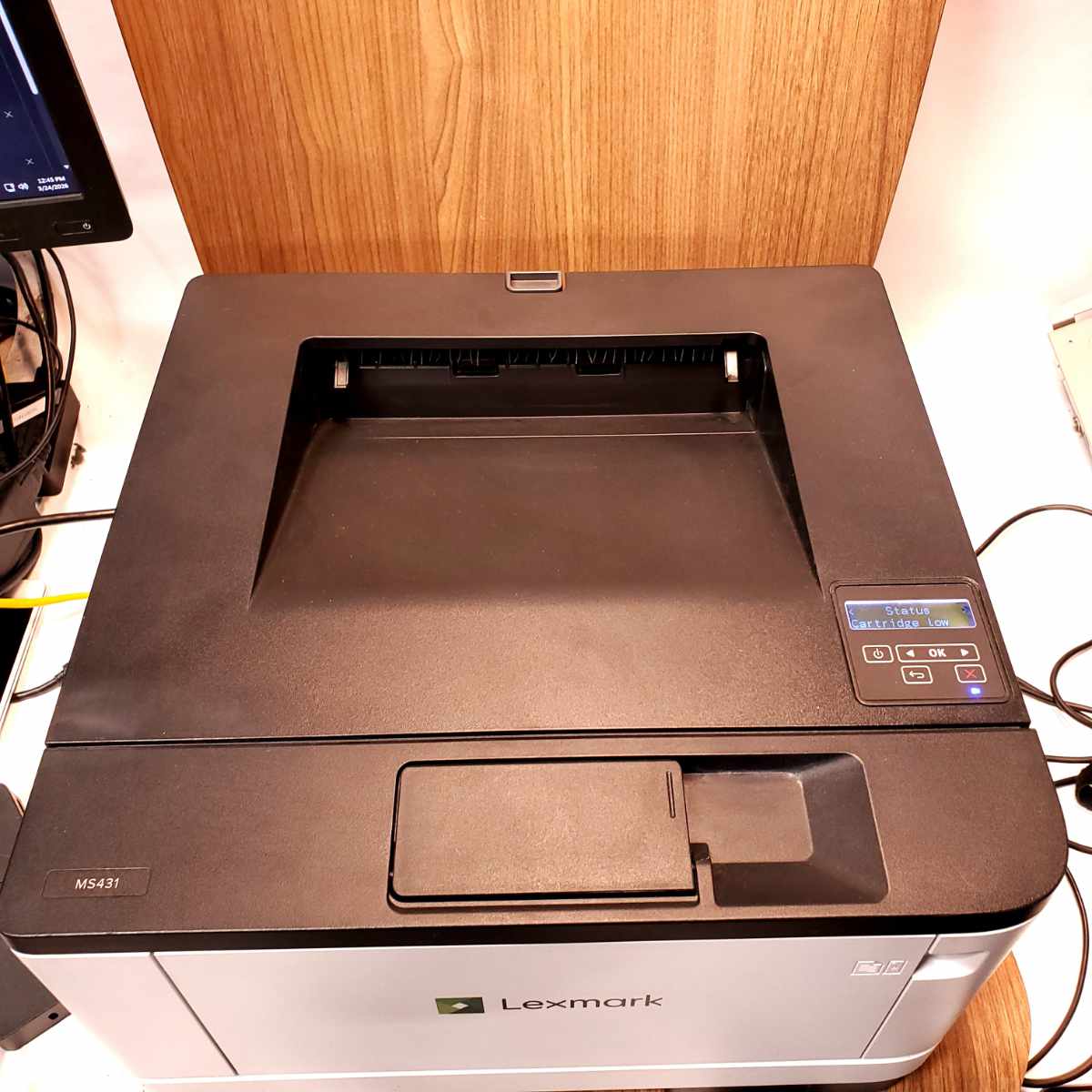 lexmark ms431dw wireless monochrome desktop printer top power on