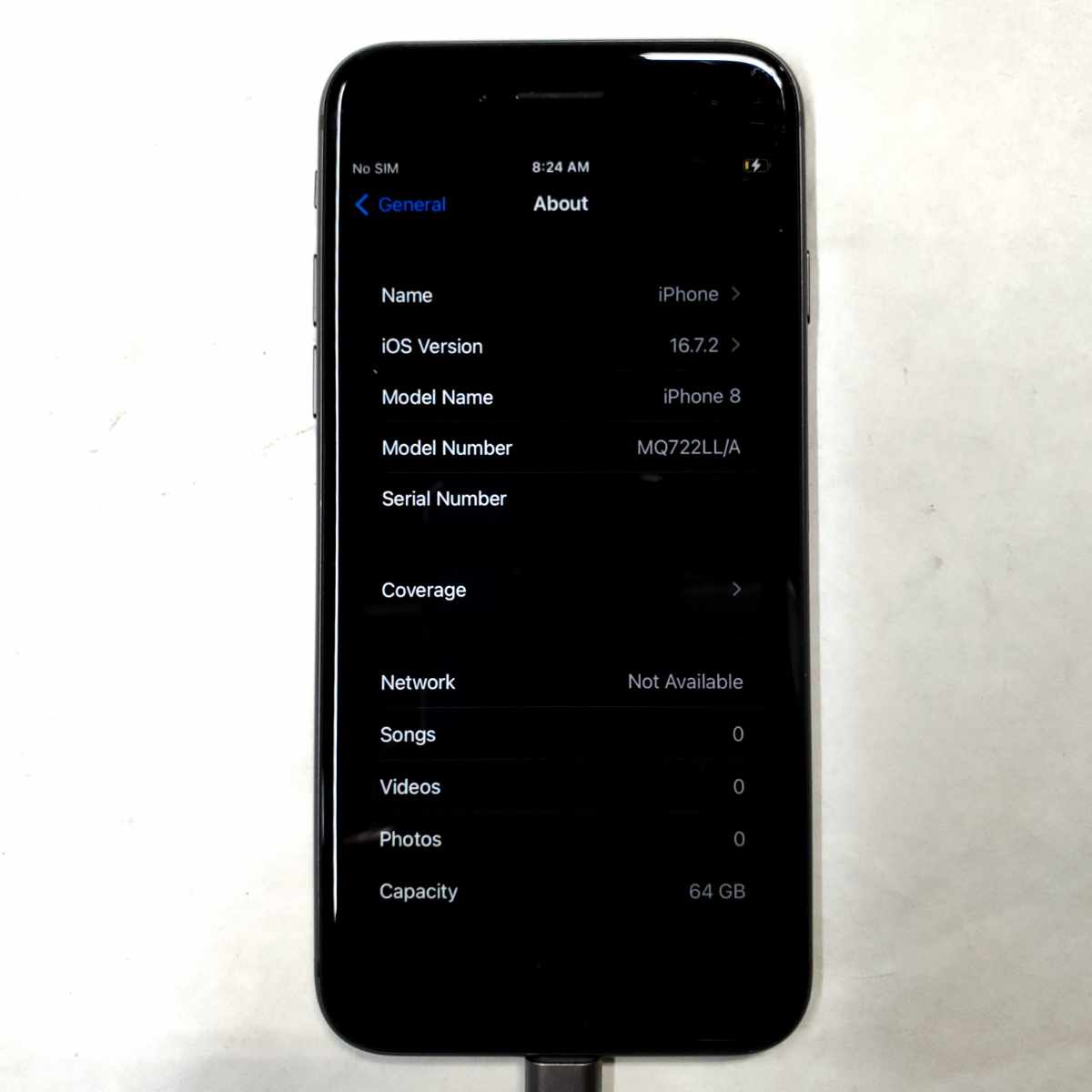 apple iphone 8th gen a1863 64gb space gray model
