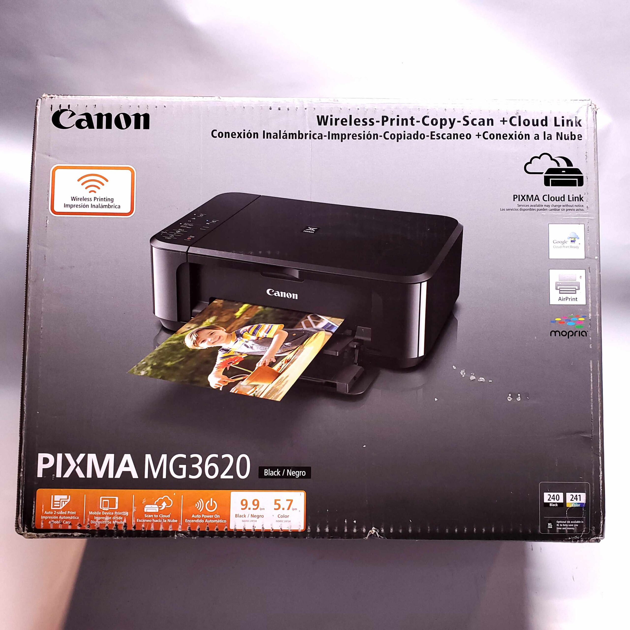 canon pixma mg3620 all-in-one inkjet printer box