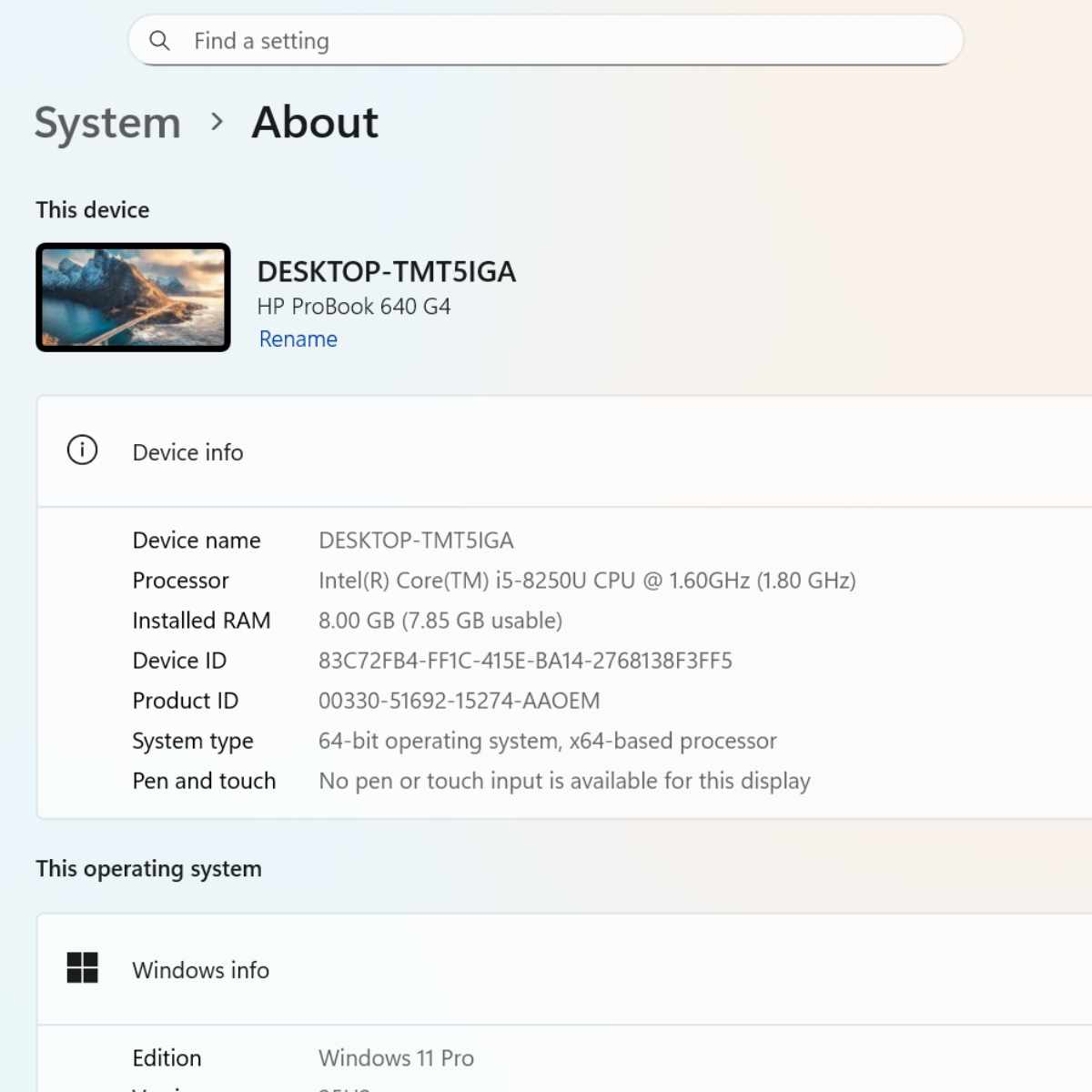 hp probook 640 g4 laptop about page
