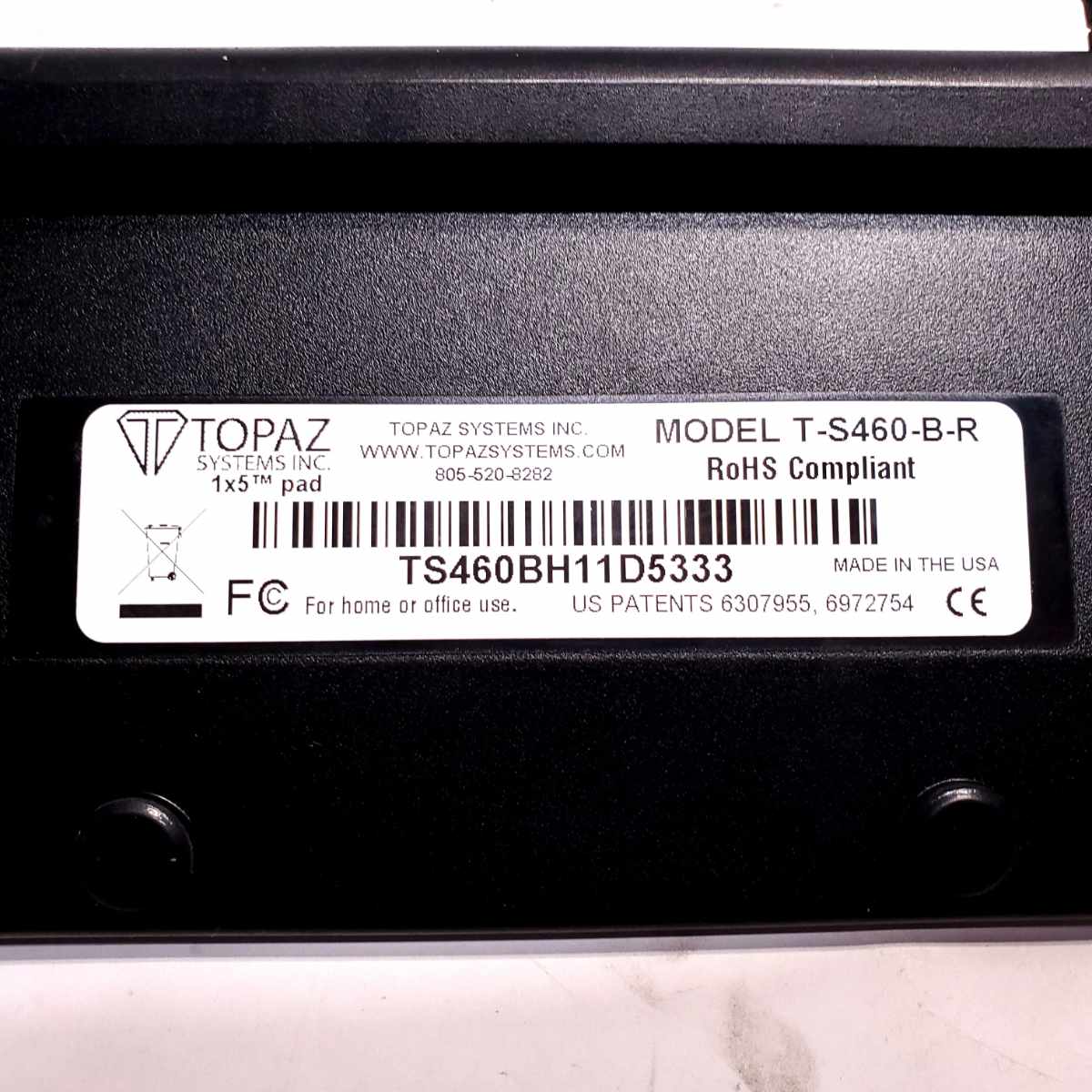 topaz t-s460-b-r signature pad data sheet