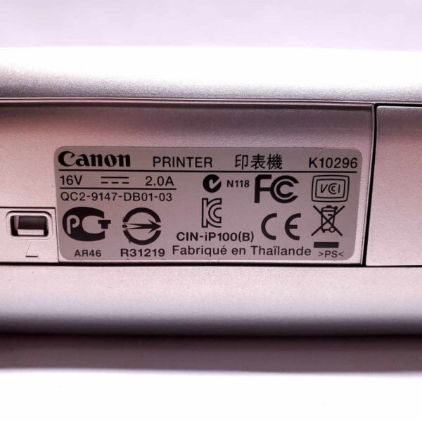 Canon PIXMA iP100 Portable USB/USB-B Inkjet Printer - Image 7