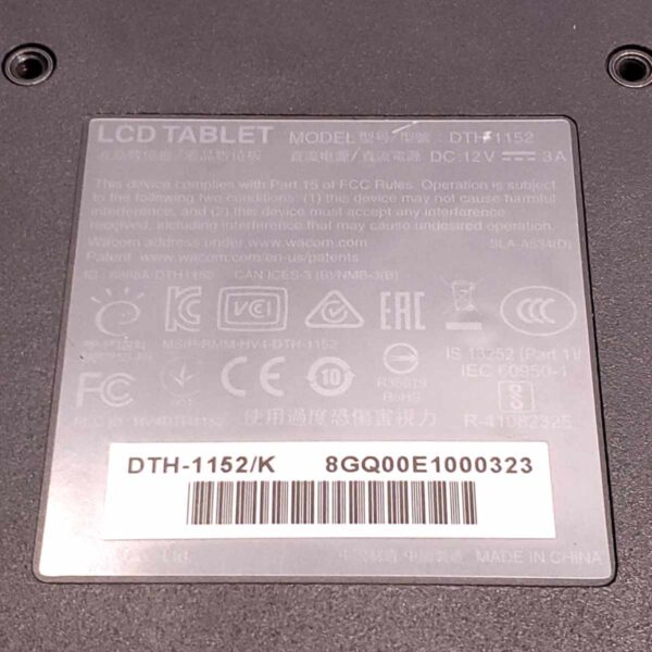 Wacom DTH-1152 11.6" Full HD LCD Graphics Tablet - 3-in-1 Connector Stylus Not Included - Image 9