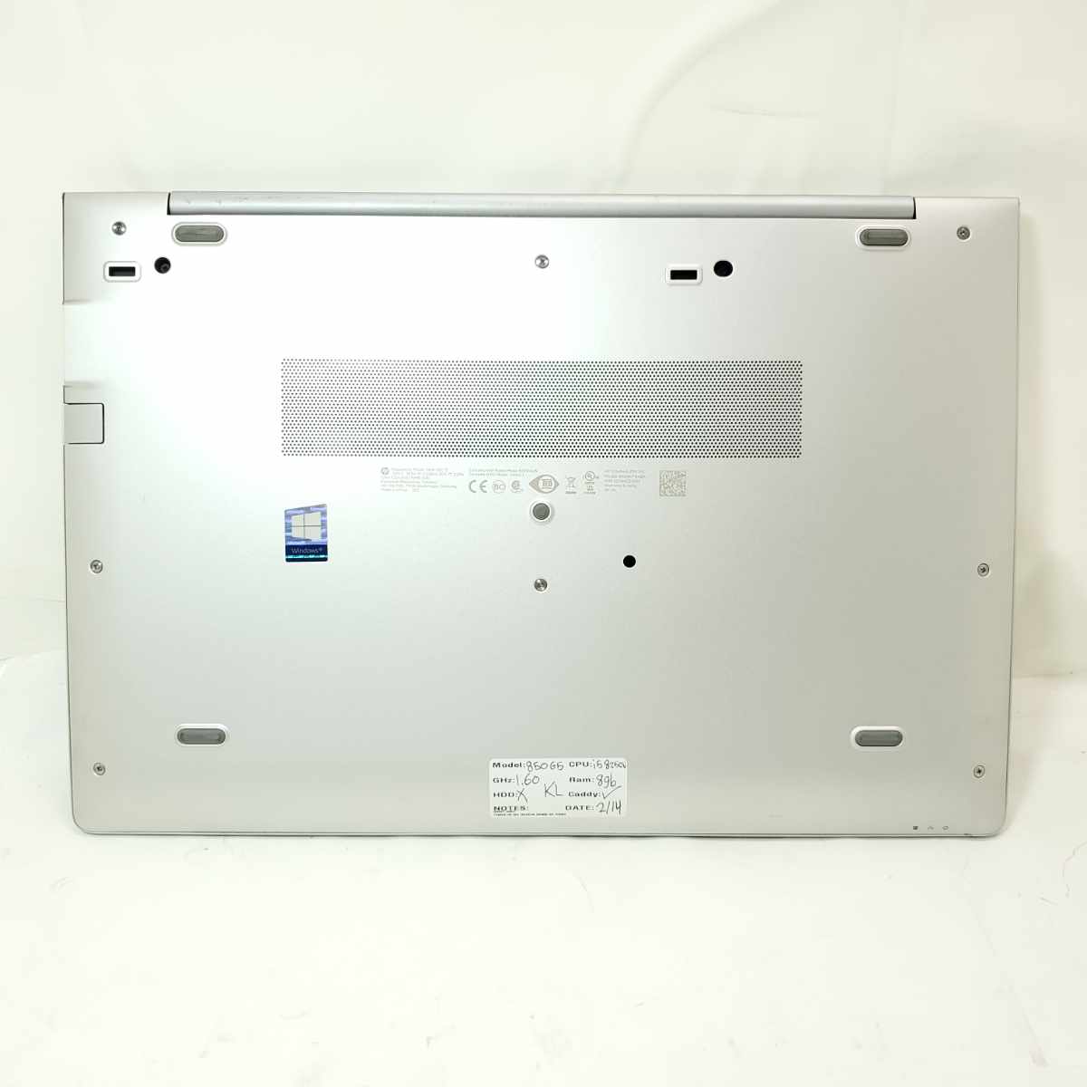 hp elitebook 850 g5 i5-8250u 8gb ram 256gb ssd laptop bottom panel
