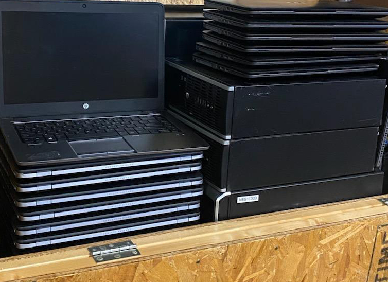 Some of the 55 laptops we received from MEMIC
