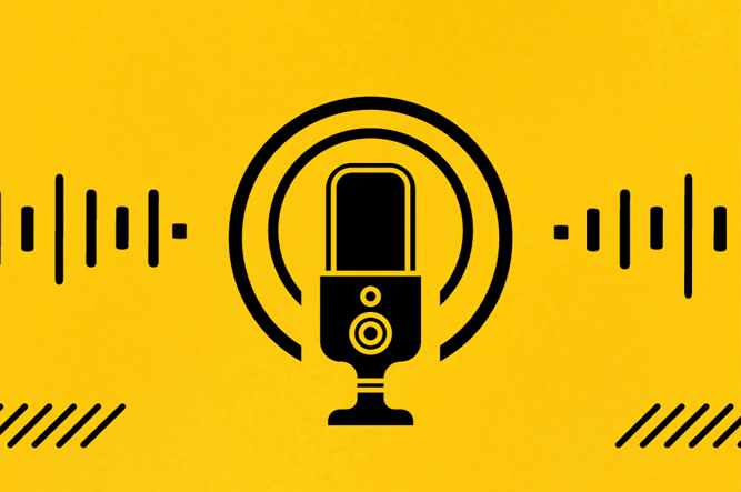 graphic of podcast microphone