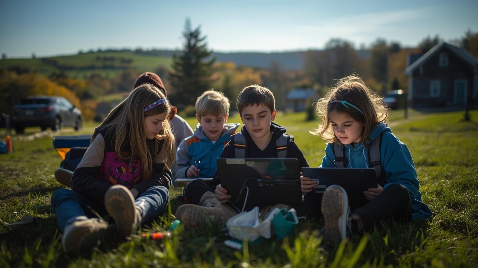 Student in remote Maine location participating in virtual learning